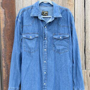 Wyoming Traders Men's Denim Western Shirt